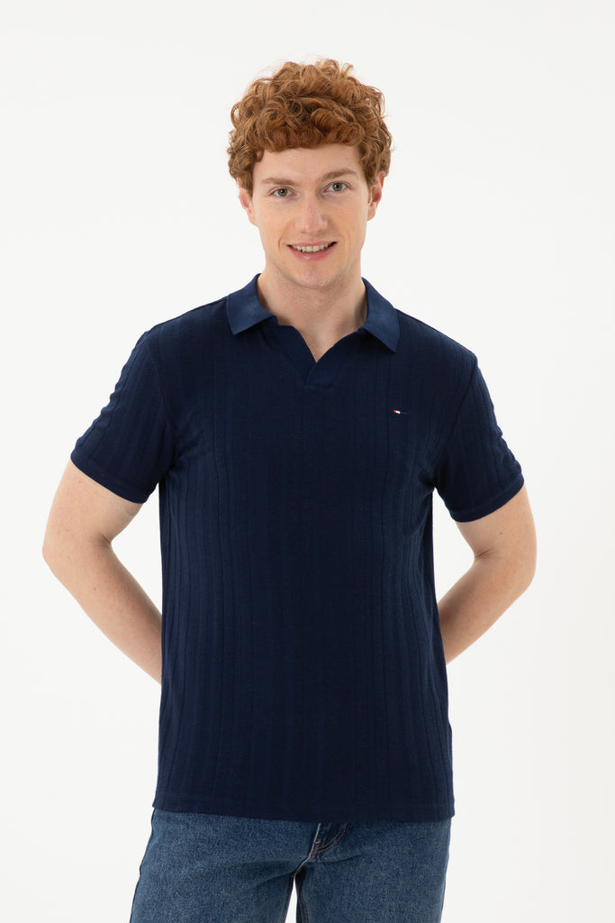 Muška-Teget-Plava-Polo-Majica-1826929VR033-5